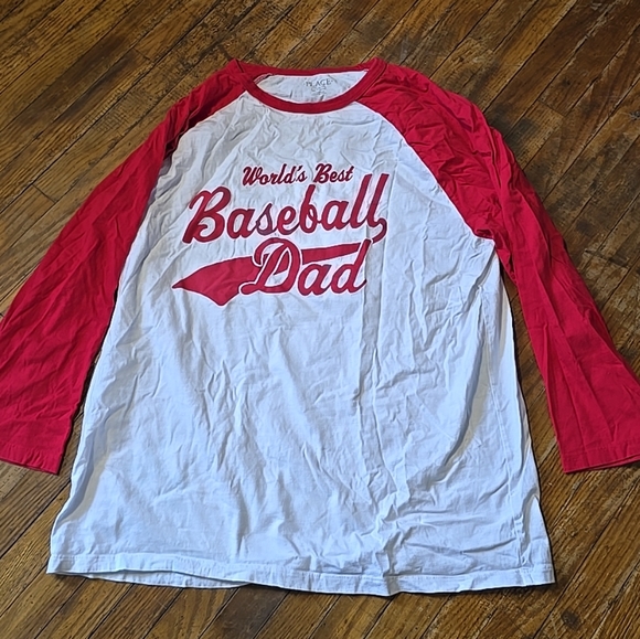 The Children's Place Other - Worlds Best Baseball Dad 3/4 Shirt